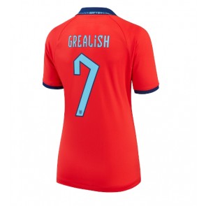 England Jack Grealish #7 kläder Kvinnor VM 2022 Bortatröja Kortärmad